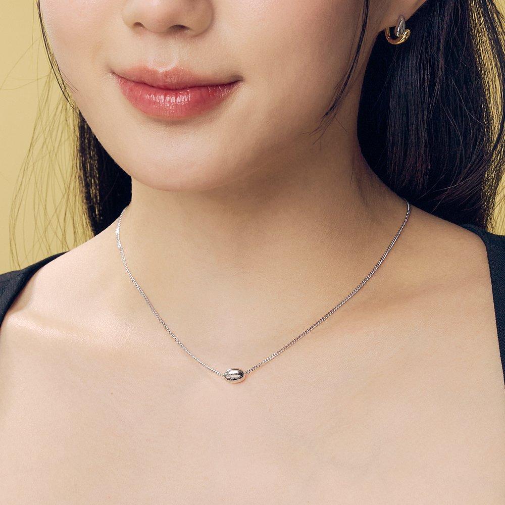 [Rosemont] Silver Essential Chain Necklace Polka Ra25B13J