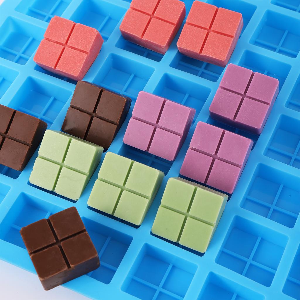 77 Cavity Square Silicone Mold Mini Candy Chocolate Gummy Sugar Cube Jelly Truffles Pralines Ganache Moulds Cake Decorating Tool