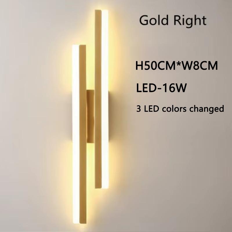 

LED Bedroom Wall Lamp Wall Sconces Copper Line Pipe Acrylic Lampshade Indoor Lighting for Living Room Corridor Light Fixture right золотий