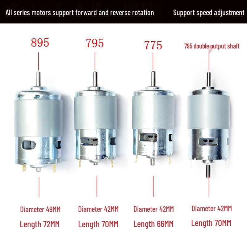 Hochleistungs-DC-895-Motor 775/795, 12V-24V, für DIY Tischkreissäge, Drehbank, Rasenmäher