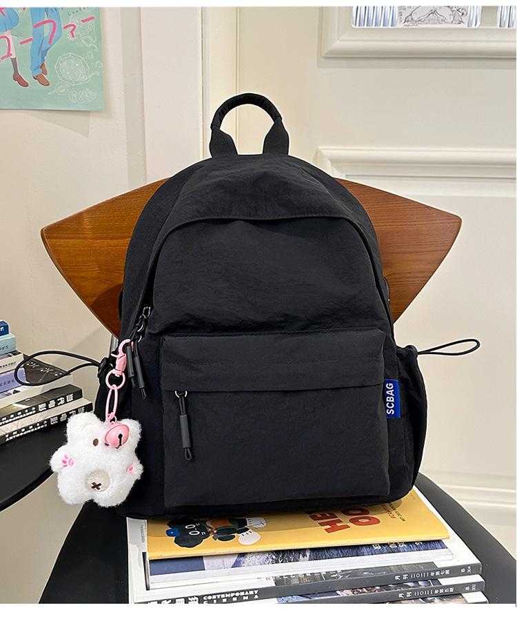 Schoolbag Japanese soft sister schoolbag Korean version solid color versatile girl small backpack leisure junior high school student backpack
