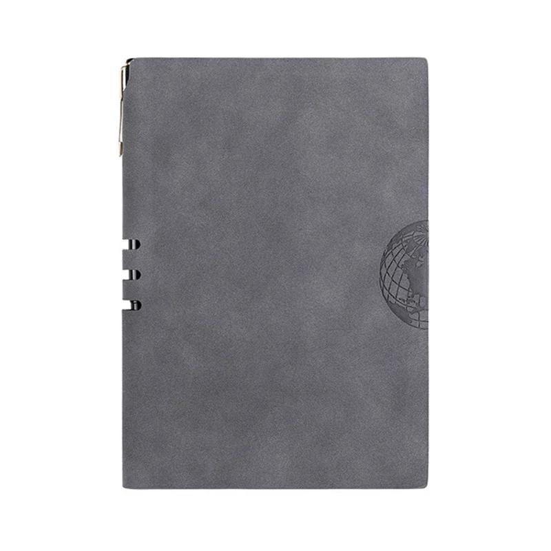 

А5 Ретро Книга из Натуральной Кожи Офисная Школьная Принадлежность ПУ Блокнот Блокнот Дневник Бизнес Журнал Планировщик Канцелярские Товары Блокнот светло-серый