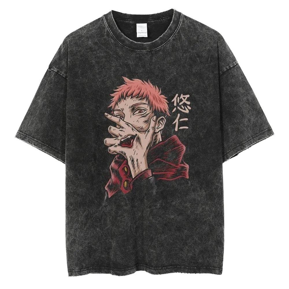 Satoru Gojo Graphic Print T-shirt Anime Jujutsu Kaisen Tee Men Women Short Sleeve Crewneck Tshirts Harajuku Male Cotton T Shirt