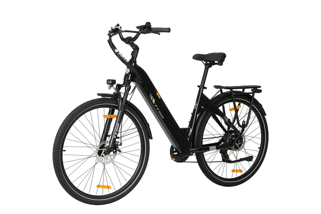 TTGO C3 SE Electric Bike, 250W Motor, 36V 18Ah, 28 Inch Tires, Mechanical Disc Brakes, Max Speed 25km/h, Max Range 80‑120 km,Adult City Commuting Bike