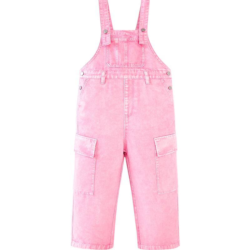 Girls' Loose Denim Overalls