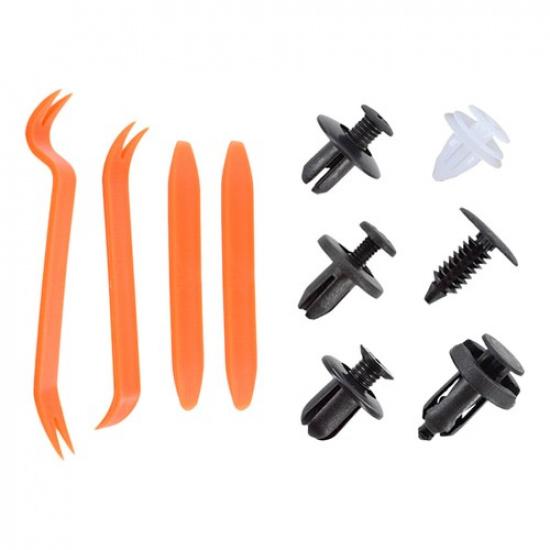 100pcs 6size Clips Fender Liner Blind Rivet Bumper Retainer Fastener Kit +4 Tool