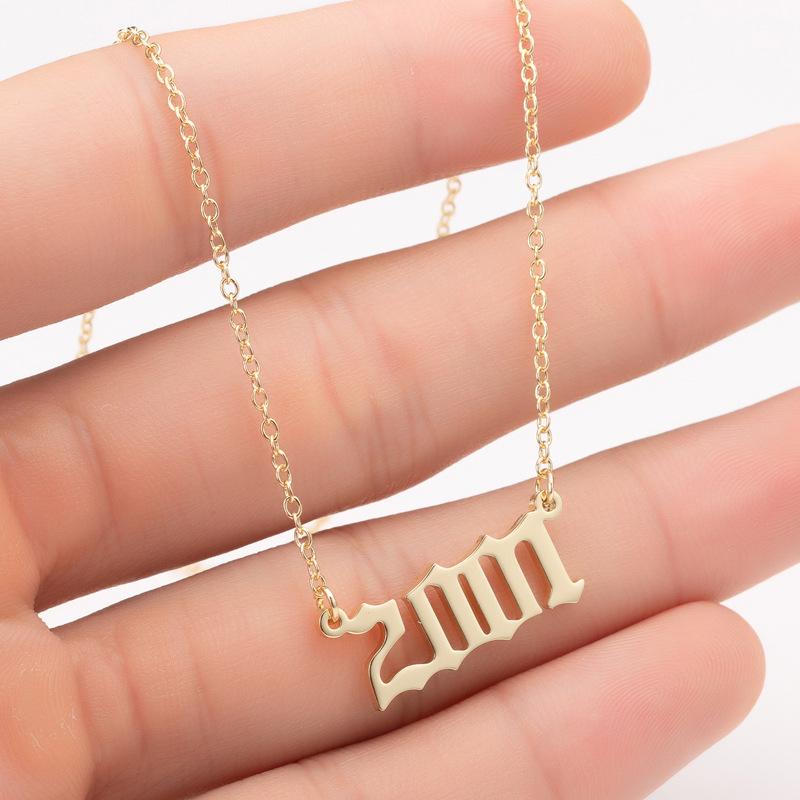 2025 Stainless Steel Year Necklace – Birthday Pendant, Bestie Gift, Versatile Slimming Chain