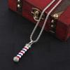 New Retro Fashion Barbers Rotating Light Barber Shop Necklace Jewelry Pendant Chain