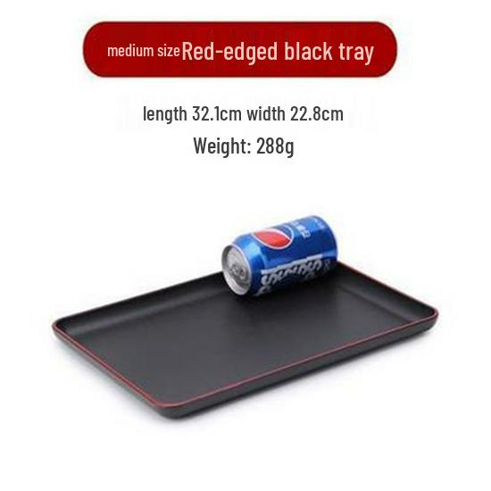 Japanischer Stil Kunstholzmaserung Kunststoff Tablett - Rechteckige Servierplatte für Restaurants und BBQ-Shops