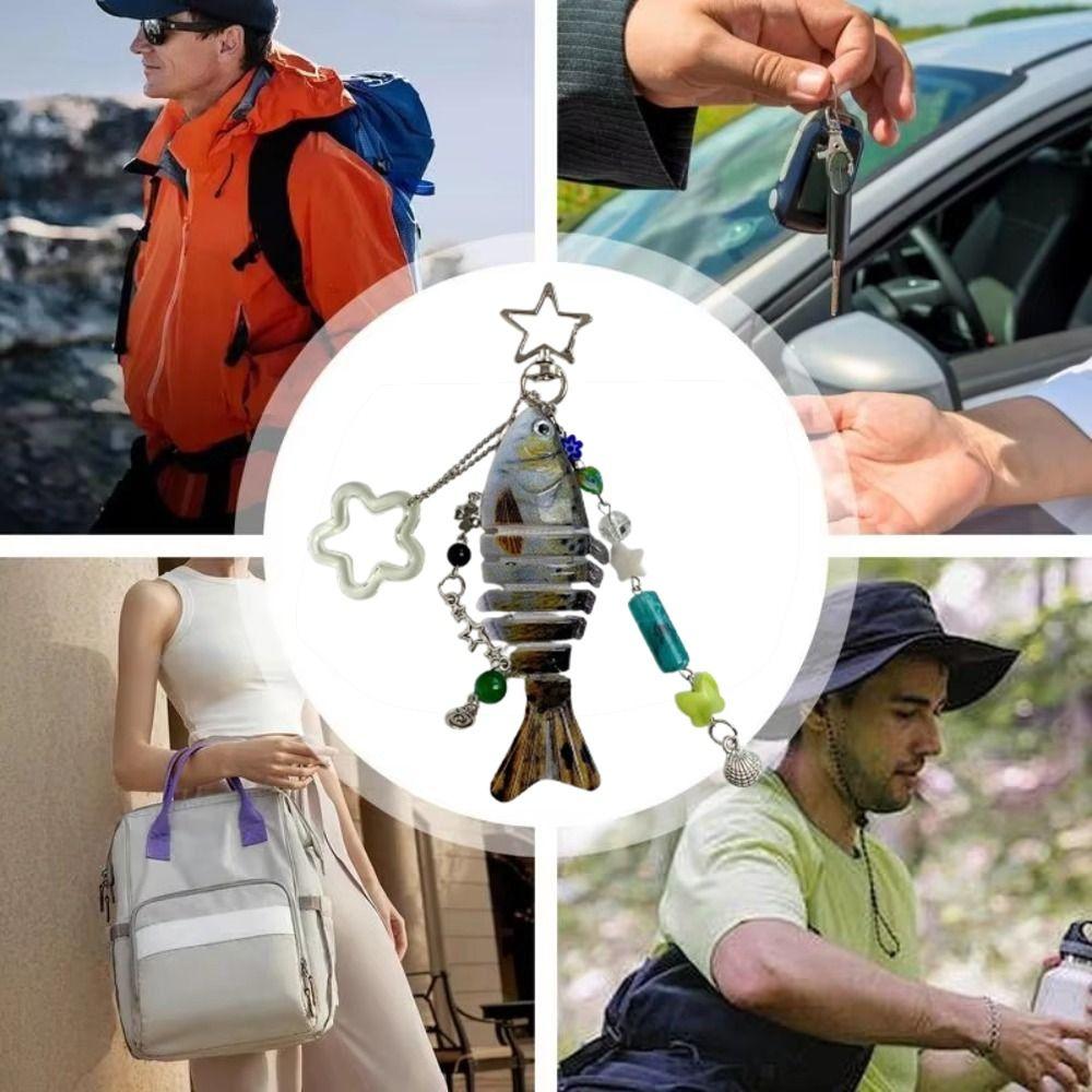 High-precision Artificial Fish Pendant Bionic Design Fish Bait Lanyard  Backpack