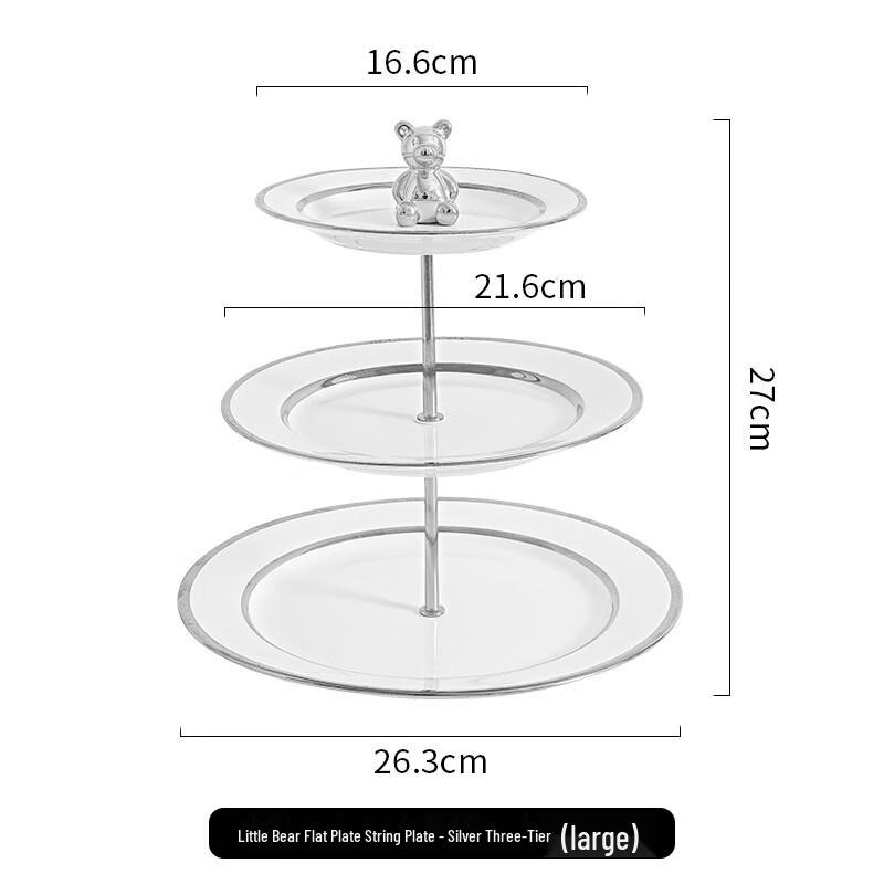

Three-Tier Ceramic Bear Serving Platter