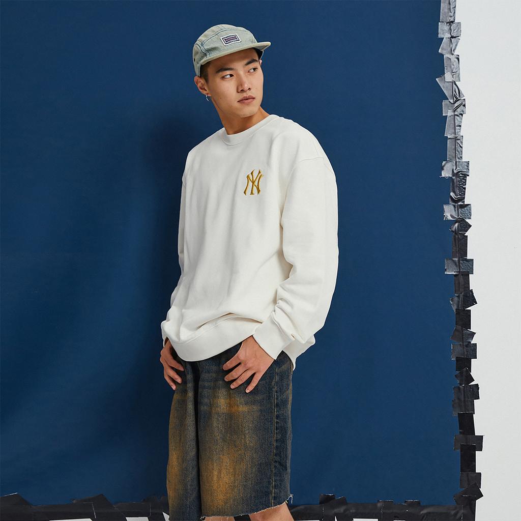 New MLB SS24 Sweatshirt Unisex Cream 3AMTQ0141-50CRS