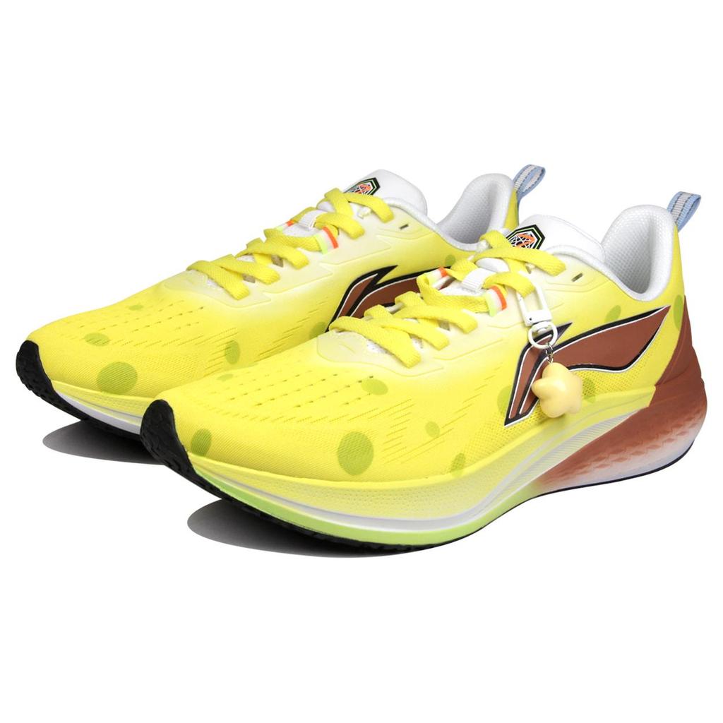 Li Ning Red Hare 7 Cushioning Slip Resistant Abrasion Resistant Low top Casual Running Shoes Men's Yellow Brown ARPU003-2(TeamJ-)