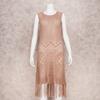 2022 Casual Knit Bikini Cover Up Sexy Recorte Sin mangas Fringe Slim Fit Mini Vestido Verano Mujer Ropa de playa Traje de baño Cubrir Q1398