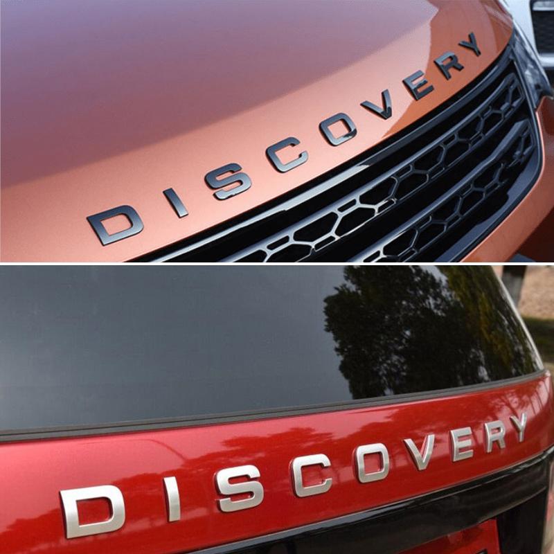 3D Letter DISCOVERY Car Rear Front Badge Emblem Decal Sticker for L/and R/over Front Hood Rear Trunk Accessories