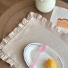 Yousheng Vintage Placemat Rectangle Placemat with Ruffle Dining Table Decoration Mat for Restaurant Home Dinner Party Tea Party Wedding