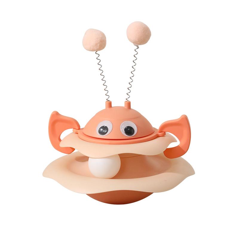 Pet Toy Honeybee Tumbler Spinning Play Tray Kitten High Amuse Amuse Cat Turntable Bite Resistant Scratching Cat Toy