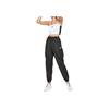 Puma Small Logo Embroidered Pattern Woven Drawstring Cuff Sports Pants Women pants Black 598496-01