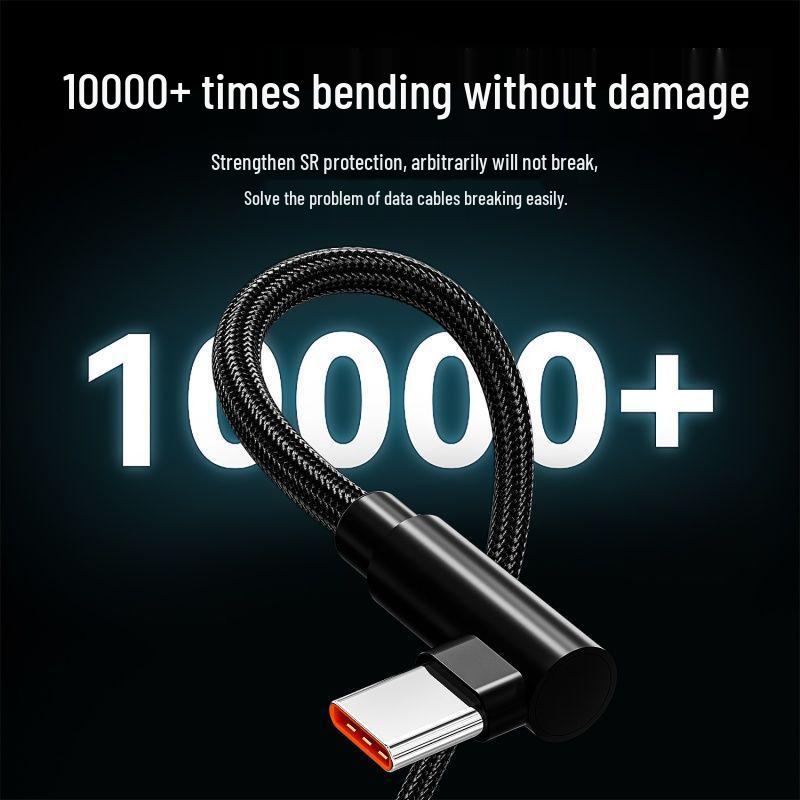 120W Super Fast Charging Braided Type-C Cable for Huawei, Vivo, Oppo, Honor Flash Charge
