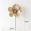 Christmas Gifts Artificial Poinsettia Glitter Flower Sequin Flannel Photography Props Fake Flowers New Year