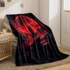 Warrior Under Red Moon Print Blanket Soft and Cozy Perfect for the Living Room Bed Sofa or a Nap,gift