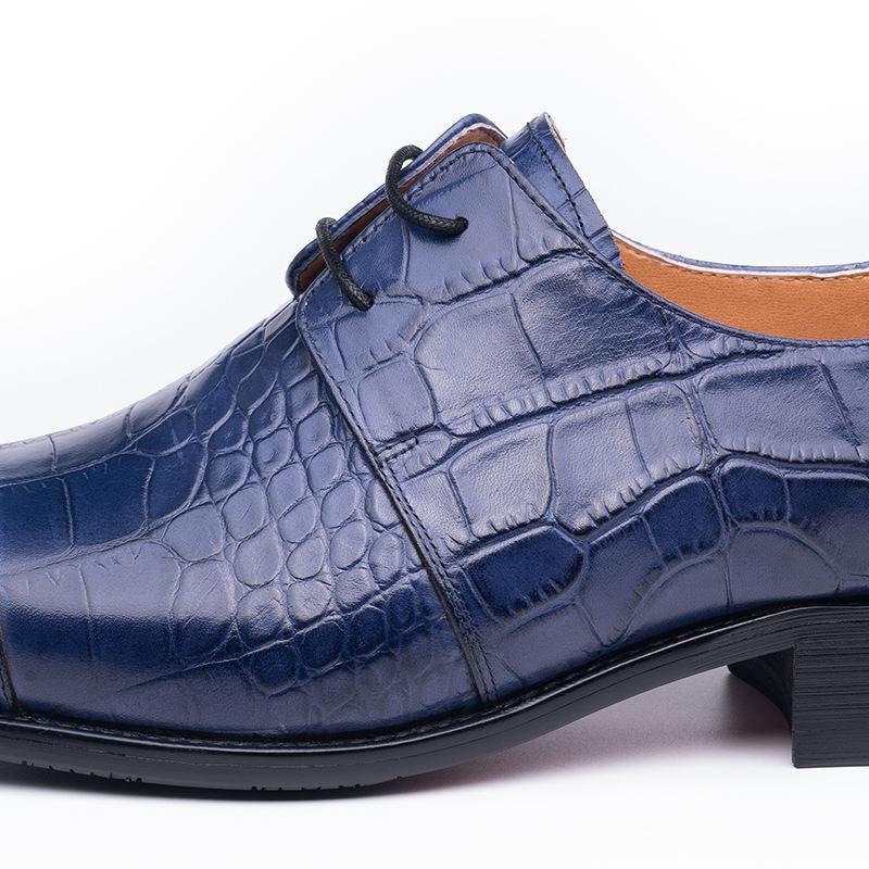Fashion Men Shoes Luxury Italy Brand High Quality Lace-Up Business Formal Party Suit Footwear  Soulier Pour Homme New Fashion Black Blue