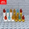 30pcs/lot MOC Bricks Candle Flame Fire 37762 37775 Building Blocks Action Figure DIY Toys For Children Dolls Gifts