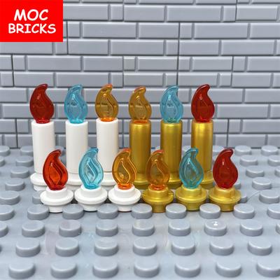 Non-Toxic 30Pcs/Lot Moc Bricks Candle Flame Fire 37762 37775 Building Blocks Action Figure Diy Toys For Children Dolls Gifts