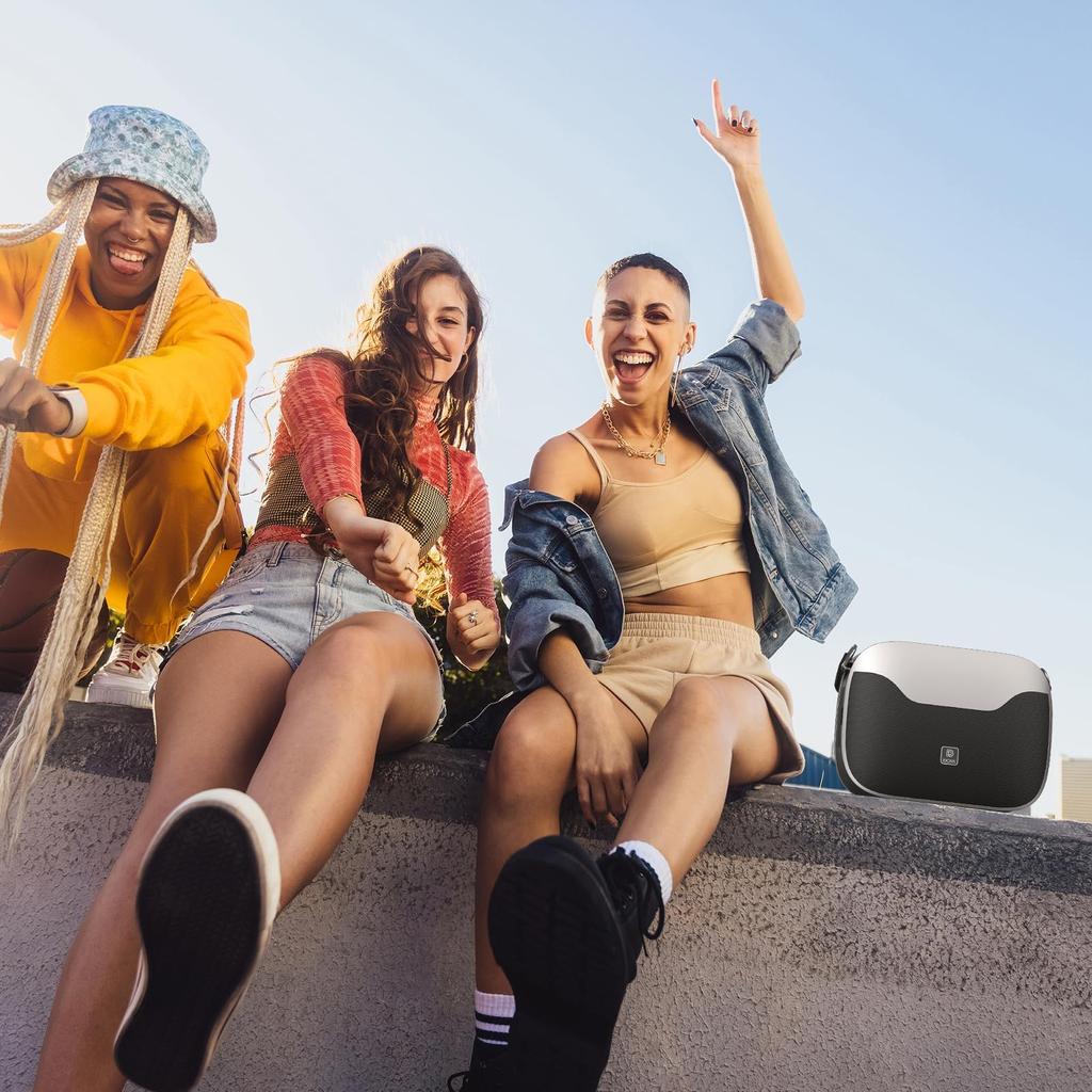 DOSS SoundBox H100 Bluetooth-Lautsprecher, 50 W Ausgangsleistung, hohe Lautstärke, Dual-DSP-Technologie, 24-Stunden-Wiedergabe, kabellose Bluetooth-Verbindung, kompatibel mit Speicher