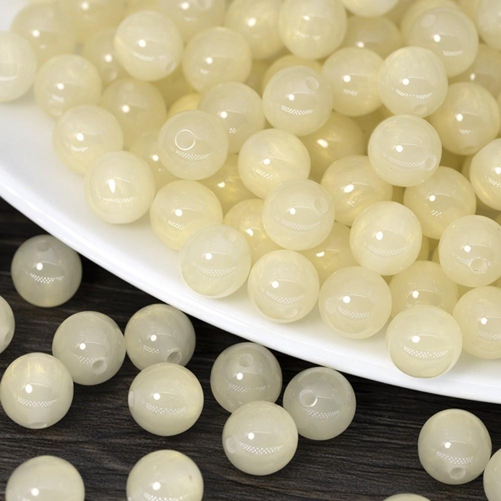 

50pcs 10mm Jewelry Making Beads Round DIY Charms Beads New Loose Spacer Beads Necklace Making бежевий
