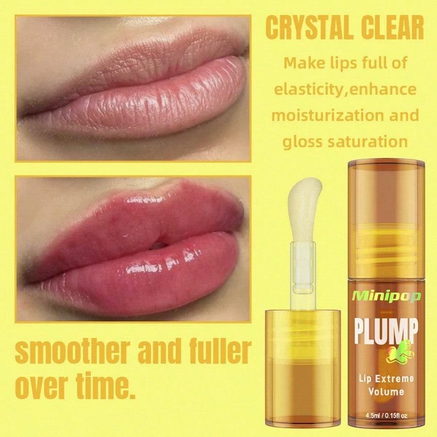 Plumping Lip Oil with Ginger & Mint for Full Lips Hydrating Moisturizing Big Lips Enhancer