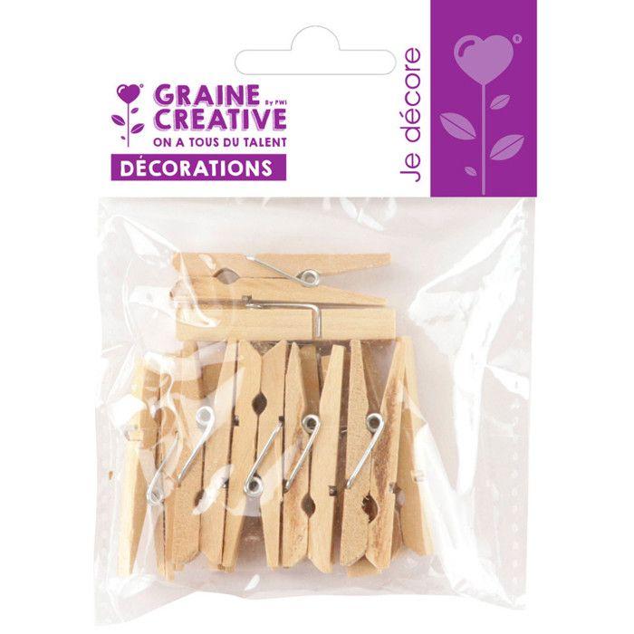 The 4.7 Cm Natural Wooden Clothes Peg Is Available In a Pack of 12 by Legeantdelafete.
