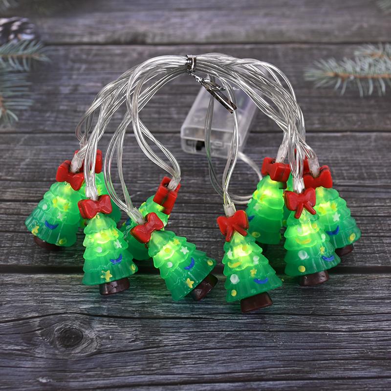 1.5/3M Christmas LED String Light Santa Claus Snowman Xmas Tree Ornaments 2024 Christmas Decoration For Home 2025 New Year Gift