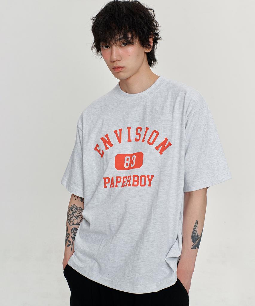 PAPERBOY [Set] Envision Short Sleeve Half Pants Set-Black
