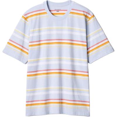 Uniqlo X JW Anderson Collaboration SS25 Left Sleeve Embroidered Pattern Loose Fit Round Neck Short Sleeve T-Shirt Unisex T-Shirts Light-Blue 477795-61