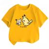Potdemiel Summer New Pikachu Children's T-Shirt, Comfortable and Breathable, Suitable for Both Boys and Girls.