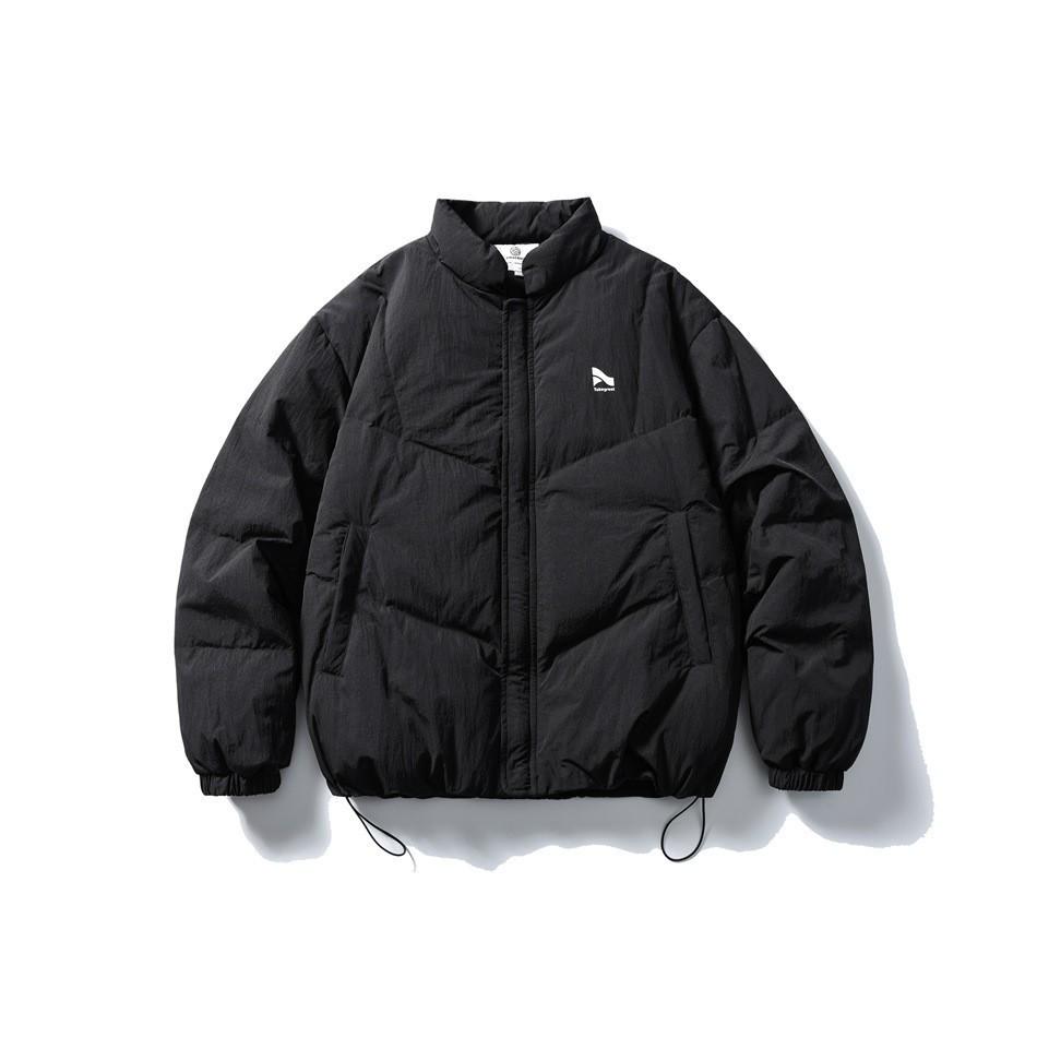 

Men s Retro Winter Down Jacket - Warm White Duck Down, Loose Fit, Trendy Japanese Style (TIMACHINE YR078) L чорний
