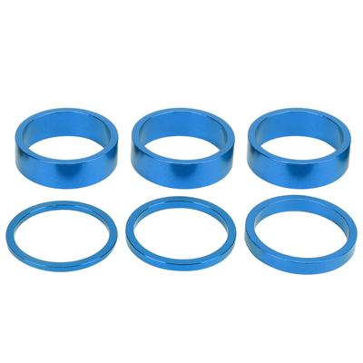 6 db Kerékpár Kormánycsapágy Távtartó Alumínium Ötvözet Kerékpár Kormány Szár Távtartók Mountain Bike-hozKék