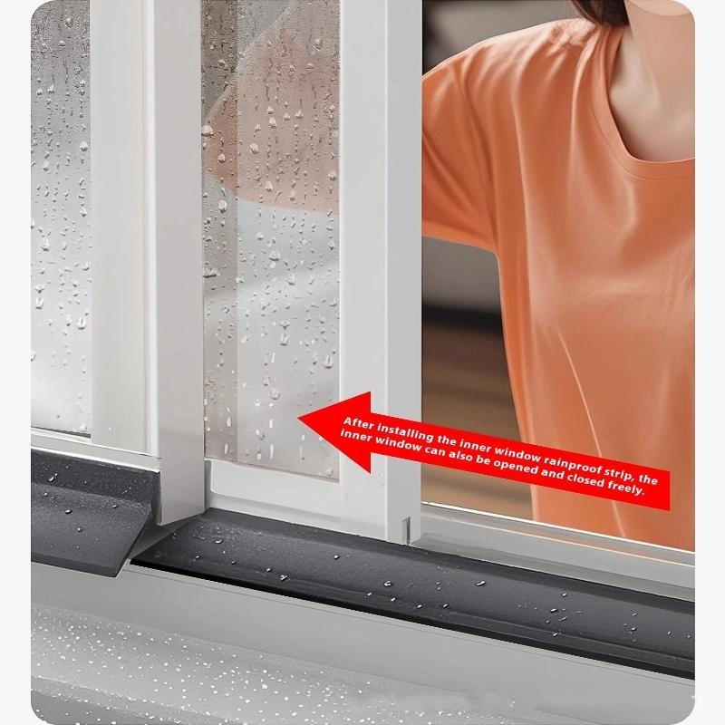 50Cm Home Window Water Blocking Bar Sliding Window Rain Weatherstrip Balcony Insulation Windproof Sealing Strip Flashing Board
