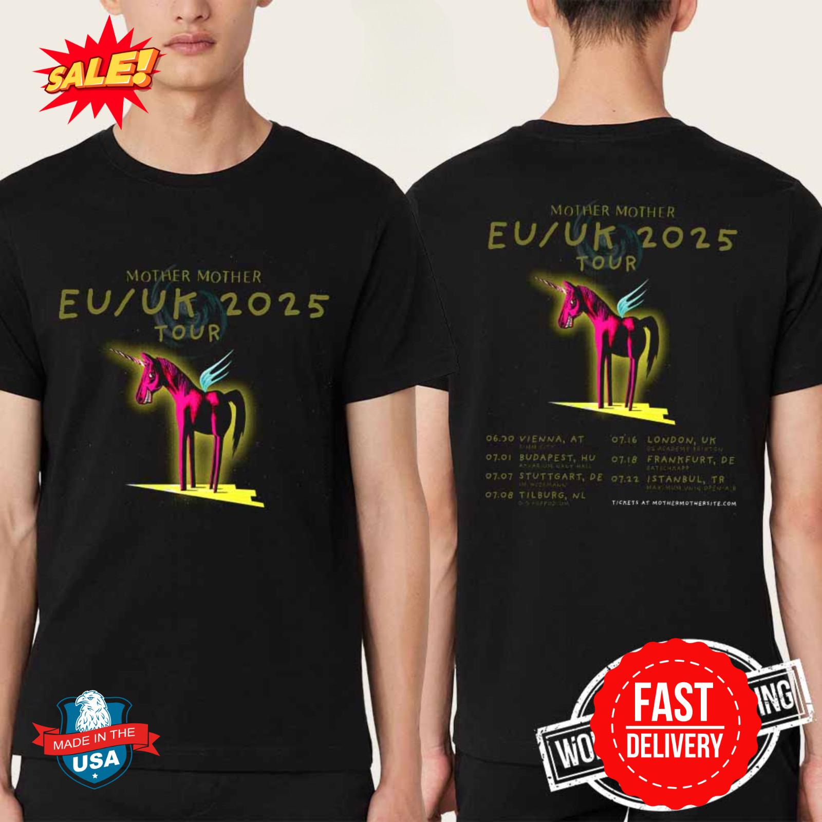 Mother Mother Band EU And UK 2025 Tour Dates Fan Gifts Two Sides Classic T-Shirt L