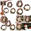 Stunning Christmas Rattan Wreath Garland For Front Door And Wall Decor With Pinecones