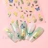 Yellow Mimosa 5D Nail Stickers Embossed Flowers Nails Decals Decor Acrylic Adhesive Sliders Spring Daisy Manicure LA5D-K228