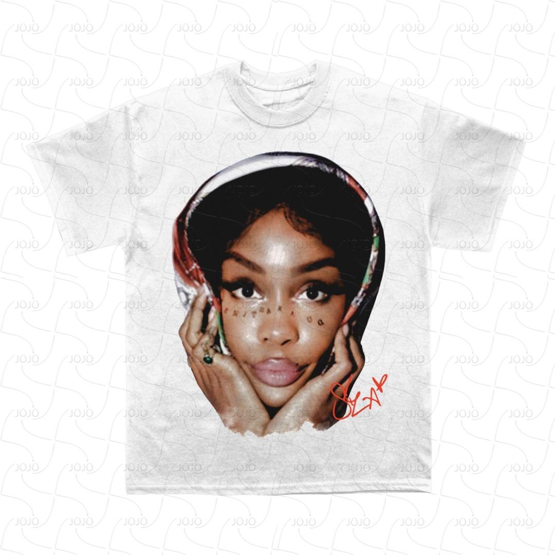

Rapper SZA Retro Graphic T-Shirt Men s Hip Hop Clothing Y2k Unisex Fashion Oversize Ghetto Star Gangster Top Gift for Fan 4XL