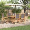 VidaXL 7-piece Garden Dining Set In Anthracite Acacia Wood 3375745