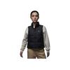 Gilet alla moda semplice caldo con collo alto Gilet da donna Nero Bianco FV7150-010
