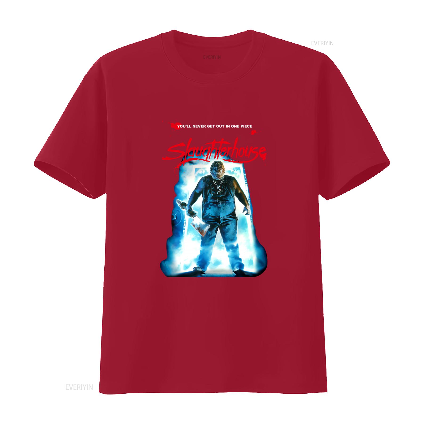 

Slaughterhouse Horror Movie T shirt for Men Medium Size vintage Washed Comfortable Stretched Casual Slightly homme fashion S