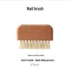 Solid Wood Nail Brush with Pure Boar Bristles - Efficient Stain and Gap Cleaner for Manicures