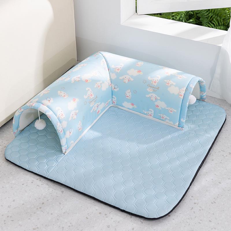 Breathable Removable Dog & Cat Nest: Latex Cushion Sofa Bed, Small Pet Sleeping Pad, Spring/Summer-Ready.