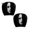 Funny Prank Car Accessories 2Pcs Ghost Face Headrest Covers, Halloween Horror Seat Decorations, Holiday Atmosphere Decor Universal Fit