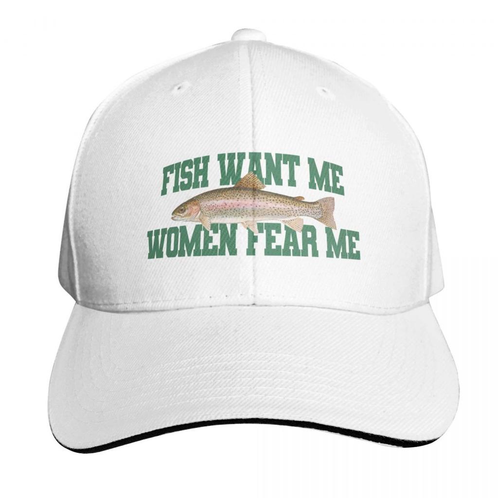 Fish Want Me Women Fear Me Meme Baseball Cap Thermal Visor Hats On Offer Luxury Women Cap Sun Hat Hats For Women Unisexs